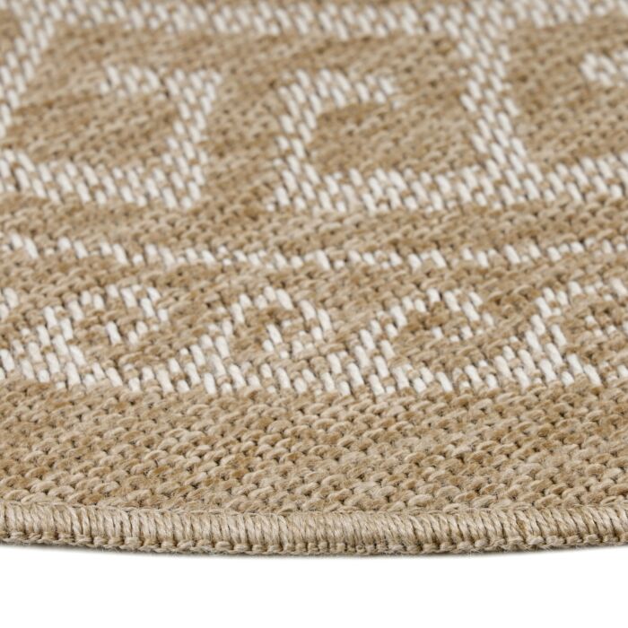 Comilla Rishi teppich indoor/outdoor rund Ø 120cm jute beige