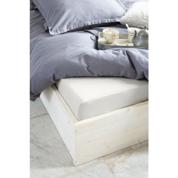 Crispy Cotton spannbettlaken 90x220cm sand