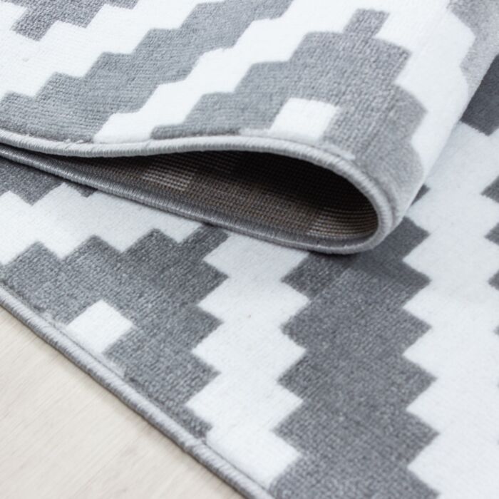 Plus Rhombus teppich kurzflor rechteckig 80x150cm grau