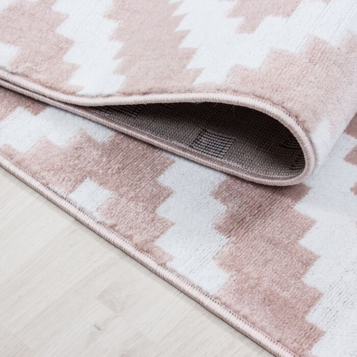 Plus Rhombus teppich kurzflor läufer 80x300cm rosa