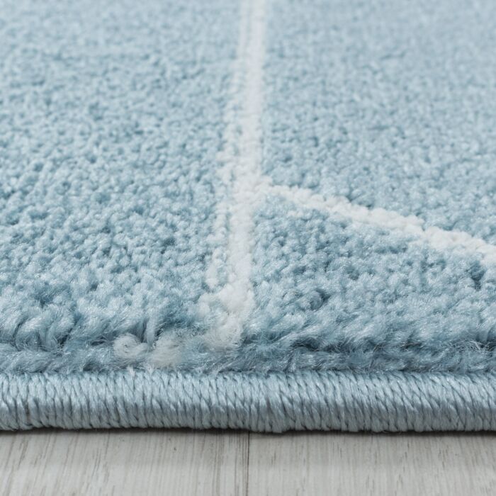 Efor Korz teppich kurzflor rechteckig 80x150cm blau