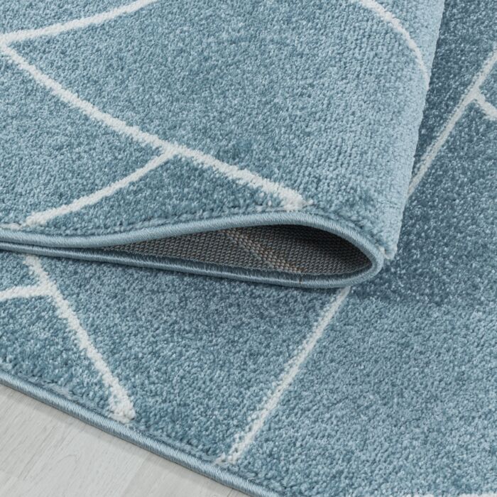 Efor Korz teppich kurzflor rechteckig 80x150cm blau