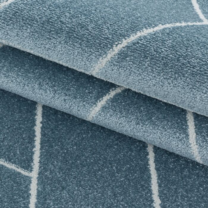 Efor Korz teppich kurzflor rechteckig 80x150cm blau