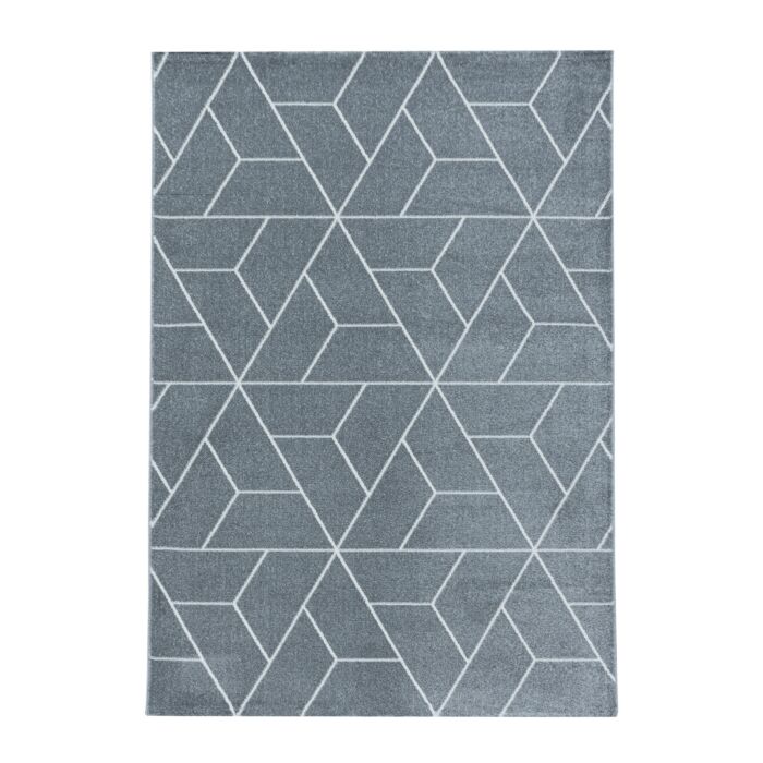 Efor Korz teppich kurzflor rechteckig 120x170cm grau