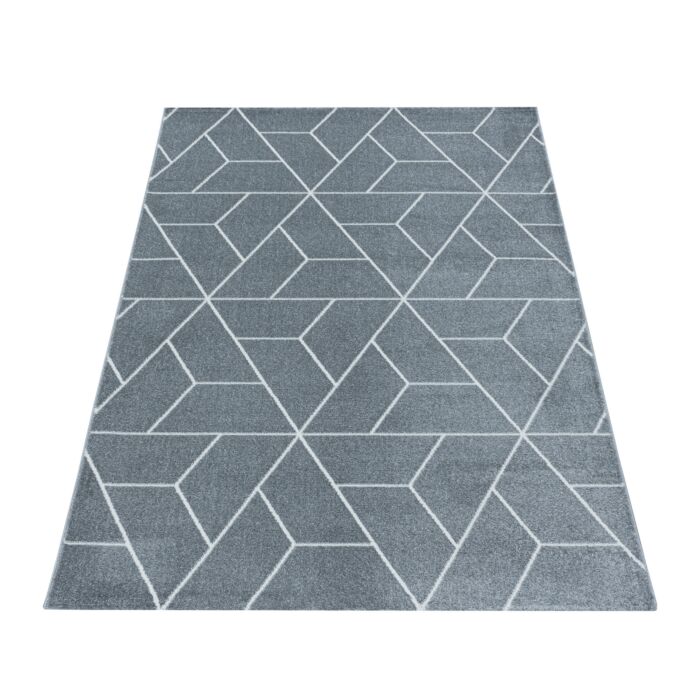 Efor Korz teppich kurzflor rechteckig 120x170cm grau