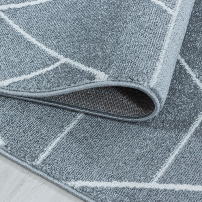 Efor Korz teppich kurzflor rechteckig 120x170cm grau