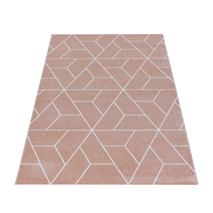 Efor Korz teppich kurzflor läufer 80x250cm rose
