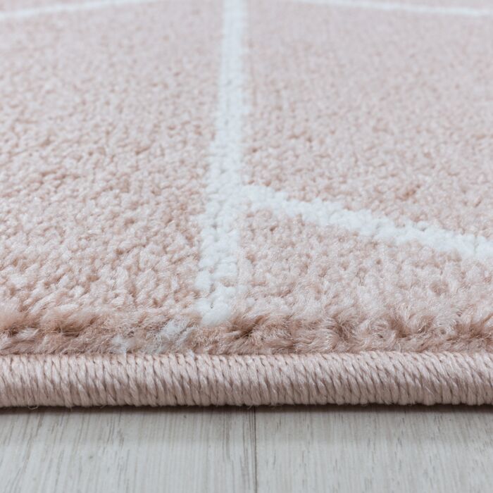 Efor Korz teppich kurzflor läufer 80x250cm rose