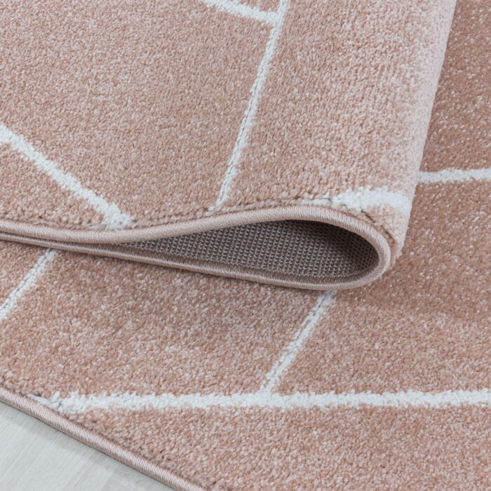 Efor Korz teppich kurzflor läufer 80x250cm rose