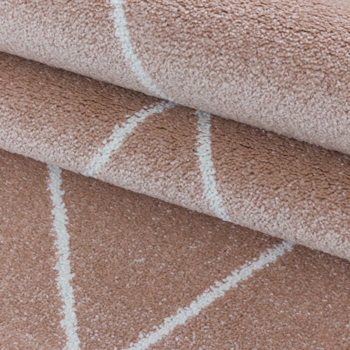 Efor Korz teppich kurzflor läufer 80x250cm rose