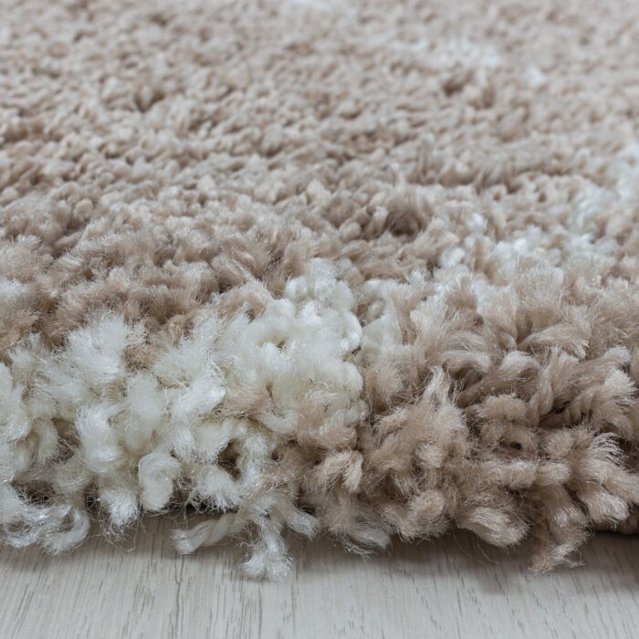 Salsa Shaggy teppich hochflor rund Ø 160cm beige