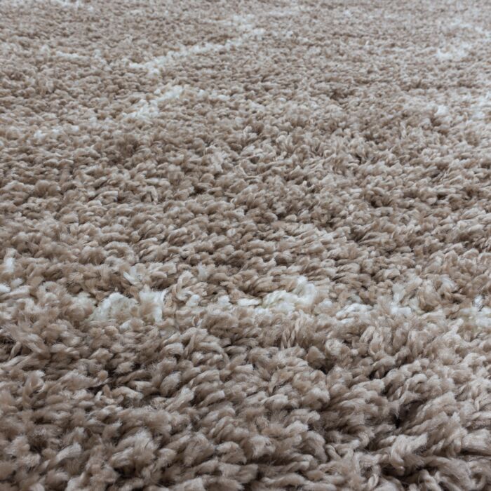 Salsa Shaggy teppich hochflor rund Ø 160cm beige