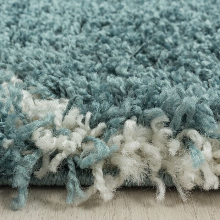 Salsa Shaggy teppich hochflor rechteckig 60x110cm blau