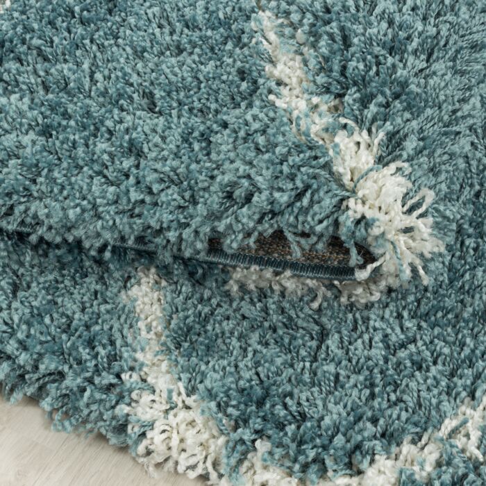 Salsa Shaggy teppich hochflor rechteckig 60x110cm blau