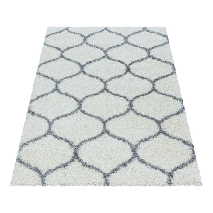 Salsa Shaggy teppich hochflor läufer 80x250cm creme