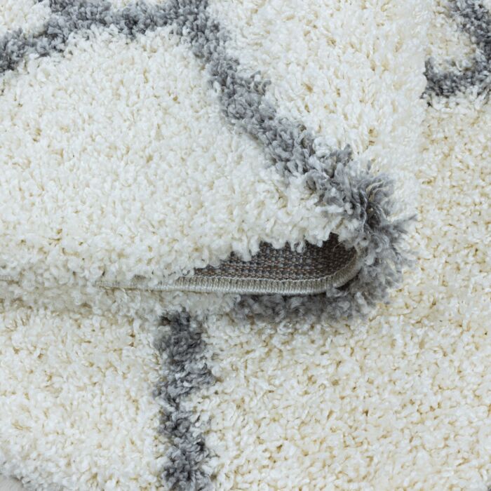 Salsa Shaggy teppich hochflor läufer 80x250cm creme