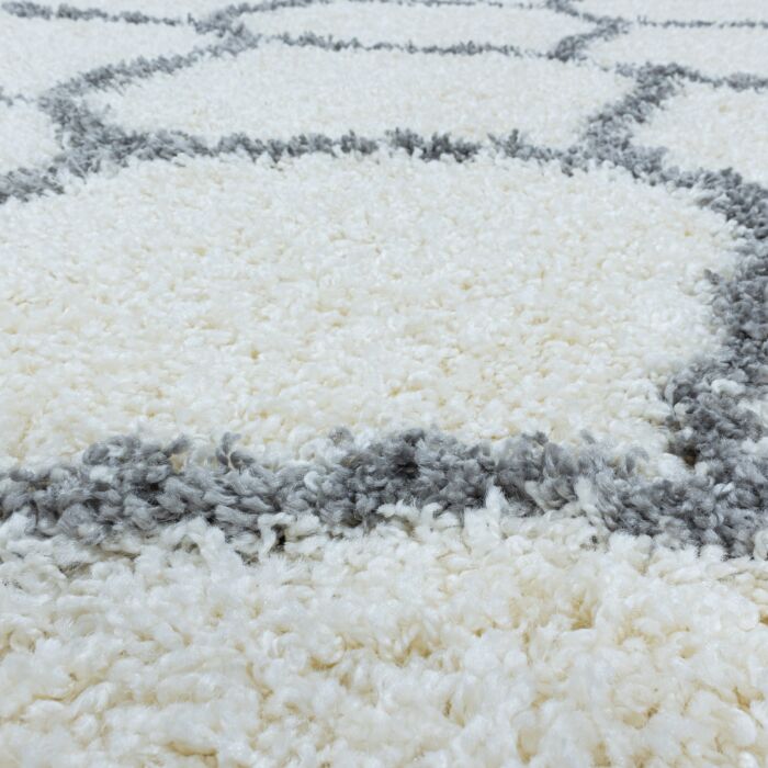 Salsa Shaggy teppich hochflor läufer 80x250cm creme