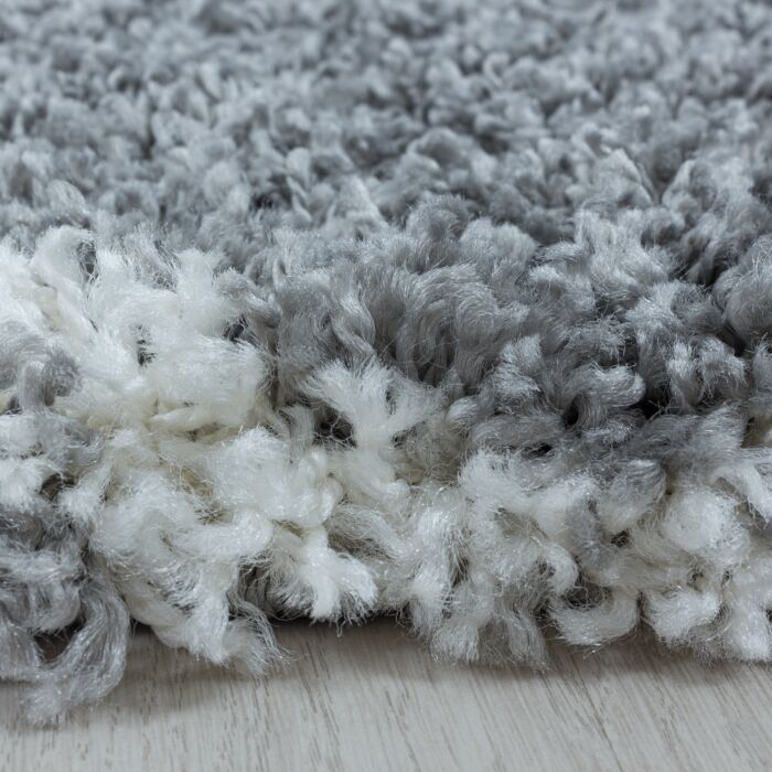 Salsa Shaggy teppich hochflor rund Ø 80cm grau
