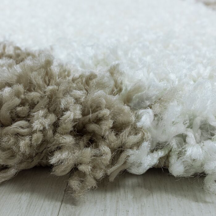 Tango Shaggy teppich hochflor rund Ø 80cm beige