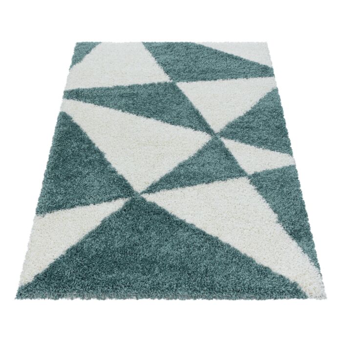 Tango Shaggy teppich hochflor rechteckig 80x150cm blau