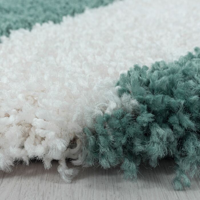 Tango Shaggy teppich hochflor rechteckig 80x150cm blau
