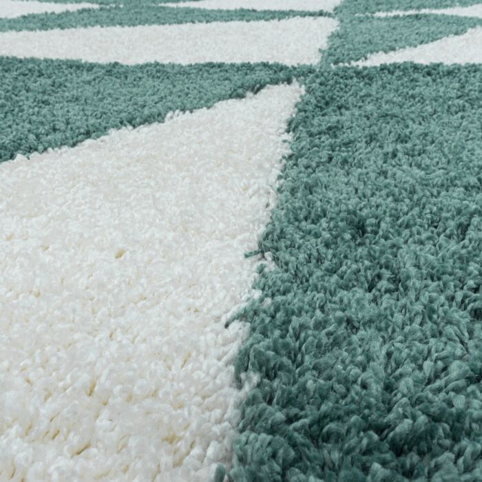 Tango Shaggy teppich hochflor rechteckig 80x150cm blau