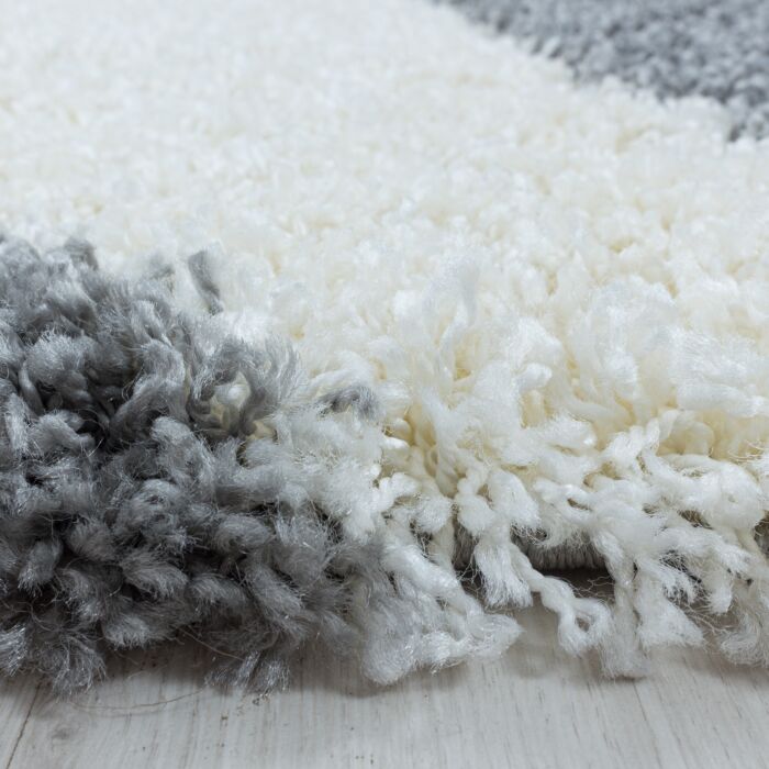 Tango Shaggy teppich hochflor rund Ø 80cm grau