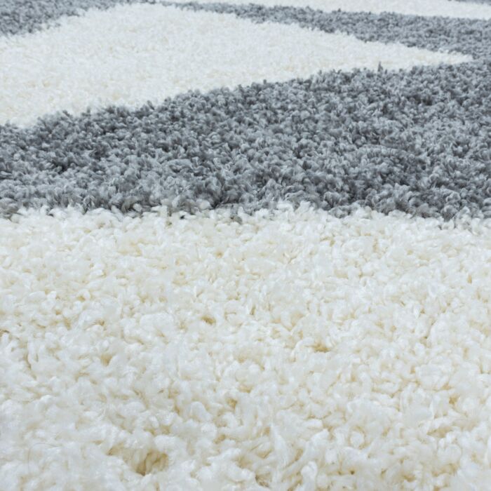 Tango Shaggy teppich hochflor rund Ø 80cm grau