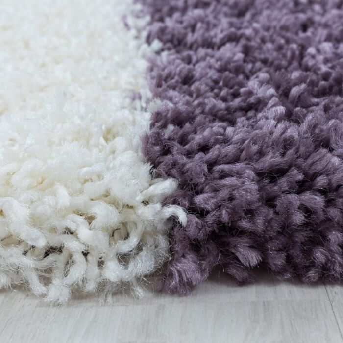 Tango Shaggy teppich hochflor rechteckig 160x230cm lila