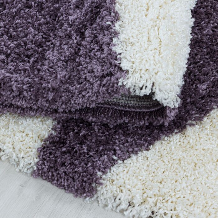 Tango Shaggy teppich hochflor rechteckig 160x230cm lila