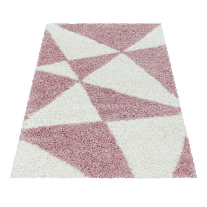 Tango Shaggy teppich hochflor rechteckig 140x200cm rose