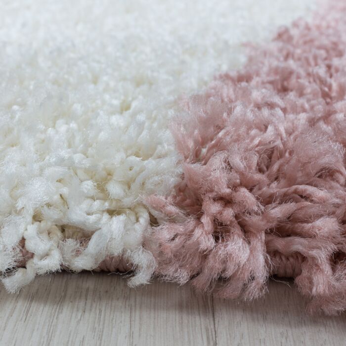 Tango Shaggy teppich hochflor rechteckig 140x200cm rose