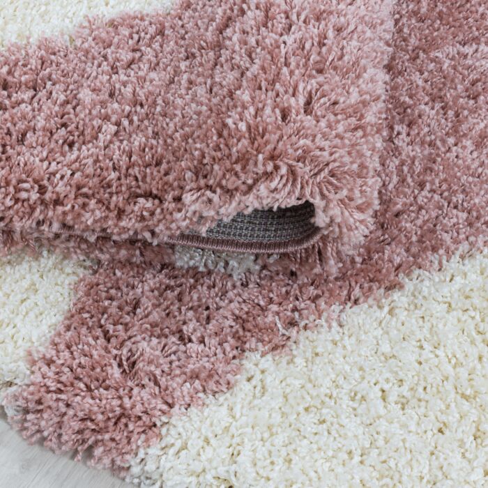 Tango Shaggy teppich hochflor rechteckig 140x200cm rose