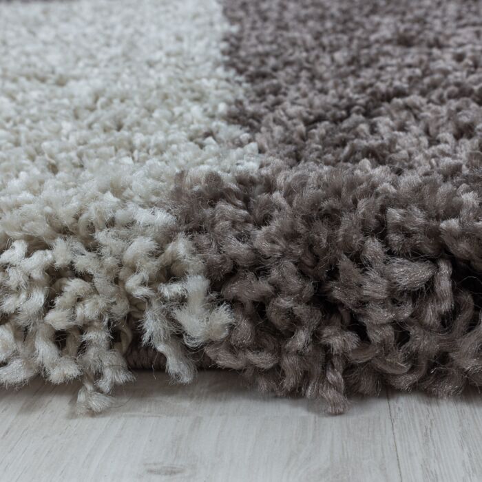 Tango Shaggy teppich hochflor rechteckig 160x230cm taupe