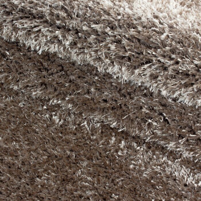 Brilliant Shaggy teppich hochflor läufer 80x250cm taupe