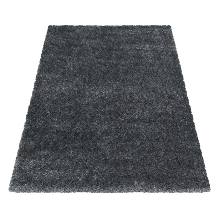 Brilliant Shaggy teppich hochflor läufer 80x250cm grau