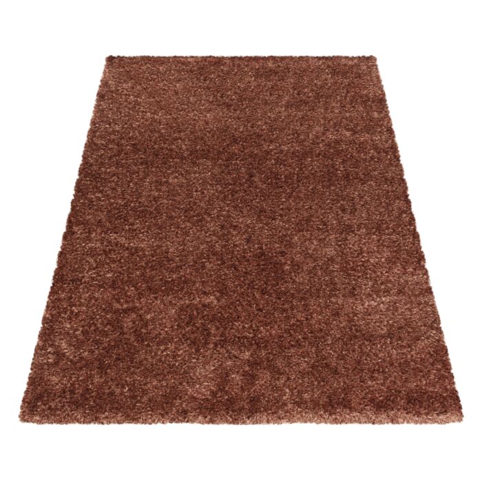 Brilliant Shaggy teppich hochflor rechteckig 60x110cm kupfer
