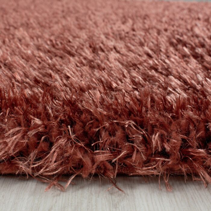 Brilliant Shaggy teppich hochflor rechteckig 60x110cm kupfer