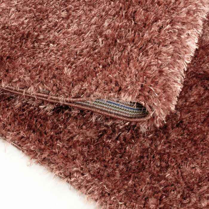Brilliant Shaggy teppich hochflor rechteckig 60x110cm kupfer
