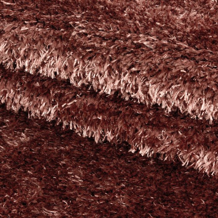 Brilliant Shaggy teppich hochflor rechteckig 60x110cm kupfer