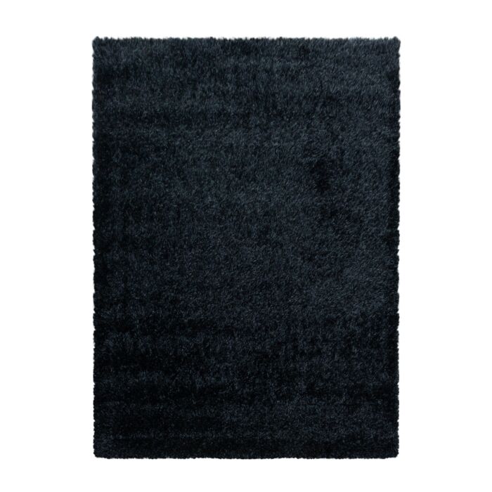 Brilliant Shaggy teppich hochflor läufer 80x250cm schwarz
