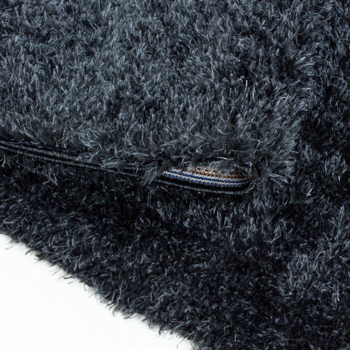 Brilliant Shaggy teppich hochflor läufer 80x250cm schwarz