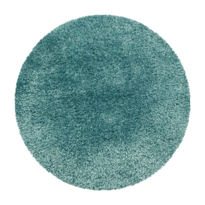 Brilliant Shaggy teppich hochflor rund Ø 80cm wasserblau