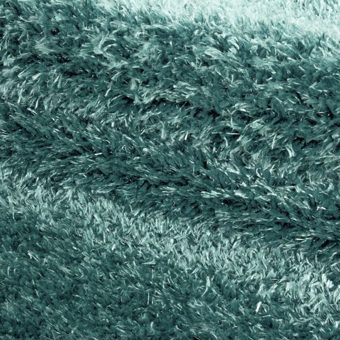 Brilliant Shaggy teppich hochflor rund Ø 80cm wasserblau