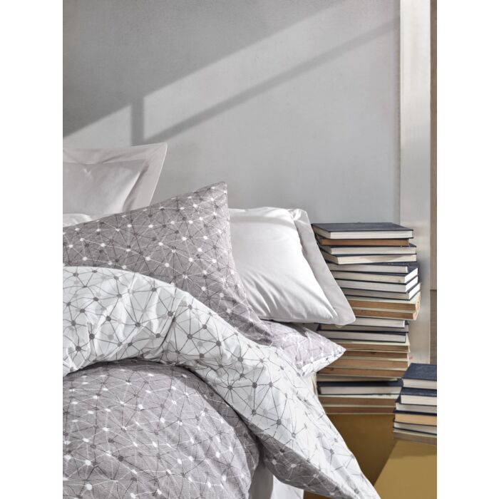 Minimal bettwäsche-set 200x220cm baumwolle renforce mottle nerz