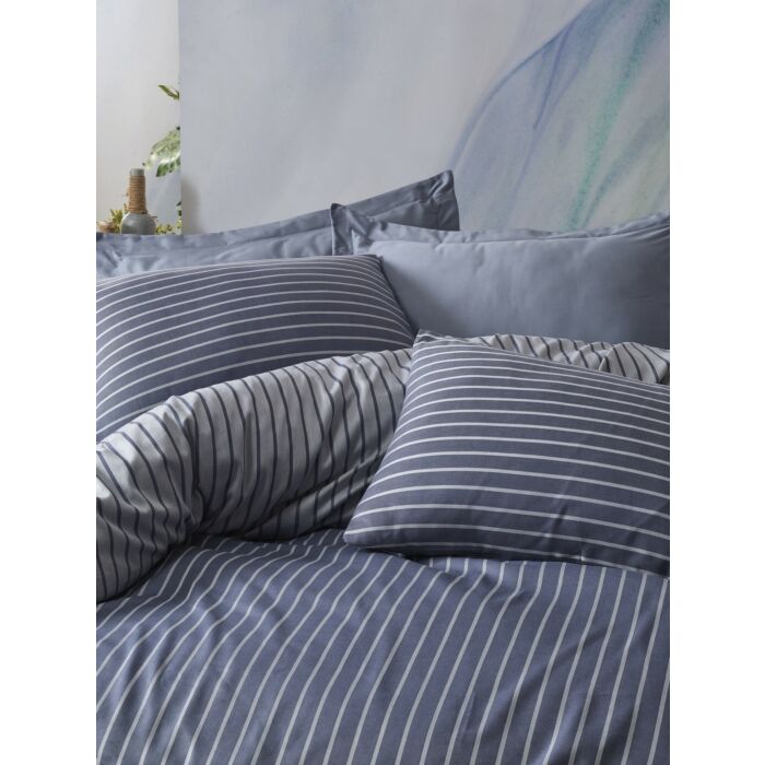 Bamboo bettwäsche-set 200x220cm satin blau