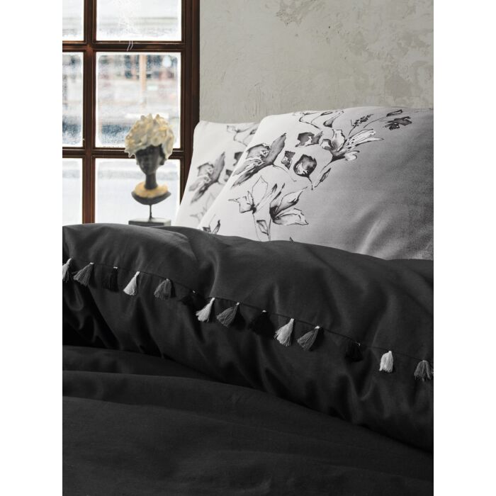 Candy bettwäsche-set 200x220cm baumwolle renforce daren schwarz