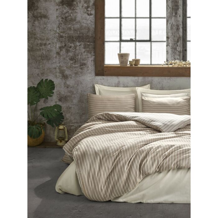 Bamboo bettwäsche-set 200x220cm satin nerz