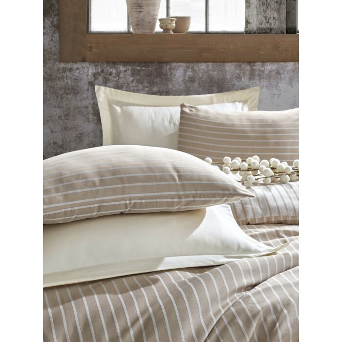 Bamboo bettwäsche-set 200x220cm satin nerz