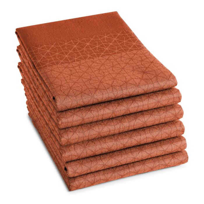 DDDDD Chrystal geschirrtuch 60x65cm sienna (6 stück)